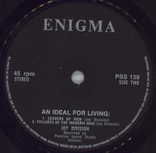 Joy Division An Ideal For Living EP UK 7